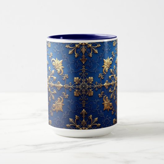 Blue Decorative Holiday Mug マグカップ (中央)