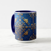 Blue Decorative Holiday Mug マグカップ (正面左)