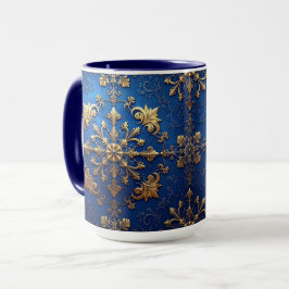 Blue Decorative Holiday Mug マグカップ