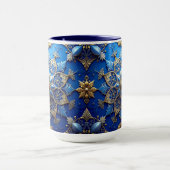 Blue Decorative Holiday Mug マグカップ (中央)