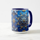 Blue Decorative Holiday Mug マグカップ (正面右)
