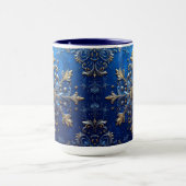 Blue Decorative Holiday Mug マグカップ (中央)