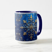 Blue Decorative Holiday Mug マグカップ (正面右)