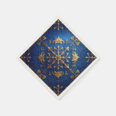Blue Decorative Holiday Napkin スタンダードカクテルナプキン (角)