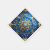 Blue Decorative Holiday Napkin スタンダードカクテルナプキン (角)