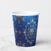 Blue Decorative Holiday Paper Cups 紙コップ (裏面)