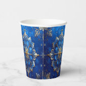 Blue Decorative Holiday Paper Cups 紙コップ (右)