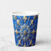 Blue Decorative Holiday Paper Cups 紙コップ (左)