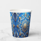 Blue Decorative Holiday Paper Cups 紙コップ (裏面)