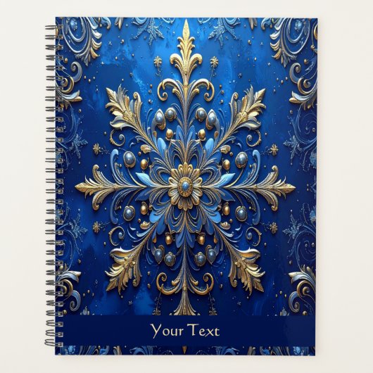 Blue Decorative Holiday Planner プランナー手帳 (正面)