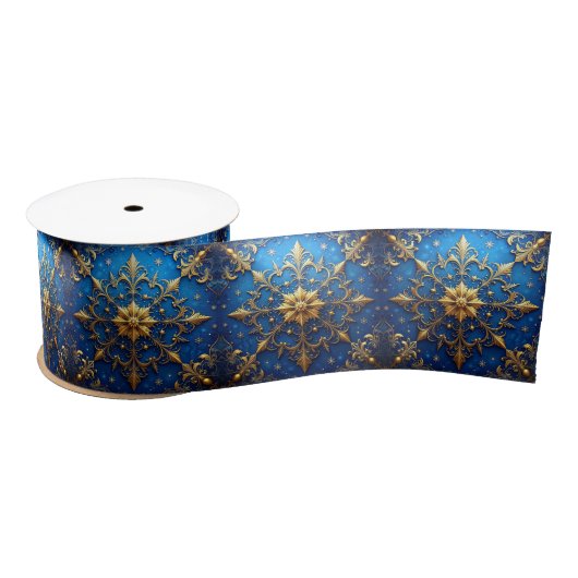 Blue Decorative Holiday Satin Ribbon サテンリボン (リール)