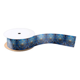 Blue Decorative Holiday Satin Ribbon サテンリボン