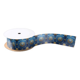 Blue Decorative Holiday Satin Ribbon サテンリボン