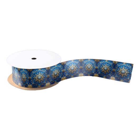 Blue Decorative Holiday Satin Ribbon サテンリボン (リール)