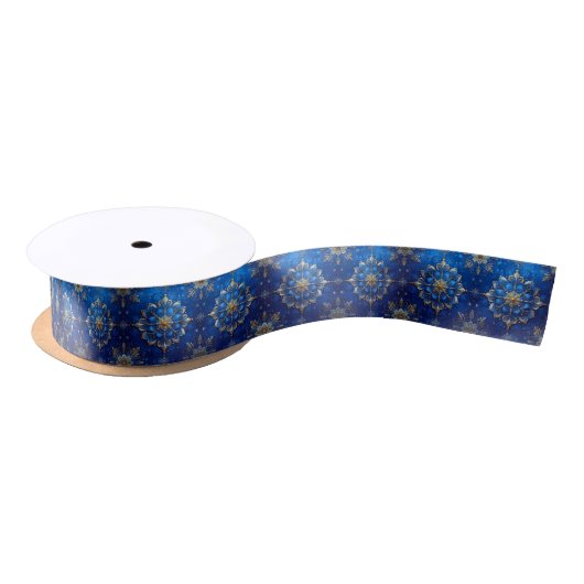 Blue Decorative Holiday Satin Ribbon サテンリボン (リール)