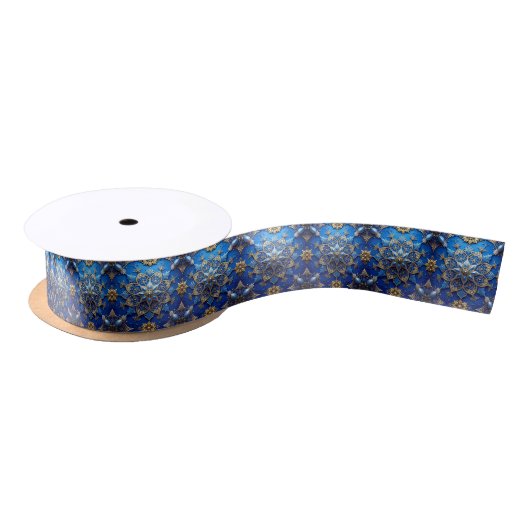 Blue Decorative Holiday Satin Ribbon サテンリボン (リール)