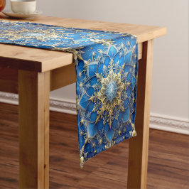 Blue Decorative Holiday Table Runner ミディアムテーブルランナー