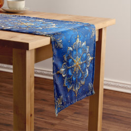 Blue Decorative Holiday Table Runner ミディアムテーブルランナー