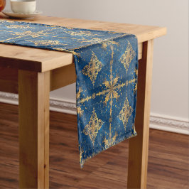 Blue Decorative Holiday Table Runner ミディアムテーブルランナー