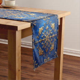 Blue Decorative Holiday Table Runner ミディアムテーブルランナー