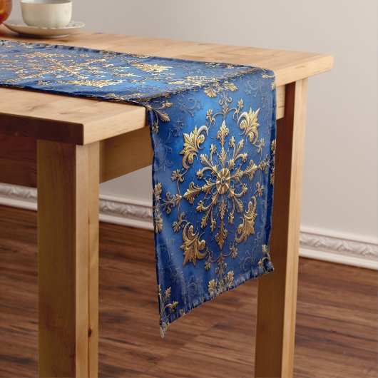 Blue Decorative Holiday Table Runner ミディアムテーブルランナー (インサイチュ)