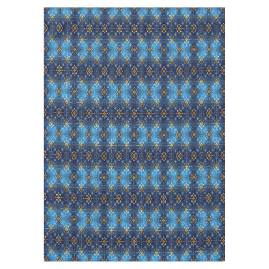Blue Decorative Holiday Tablecloth テーブルクロス (正面)