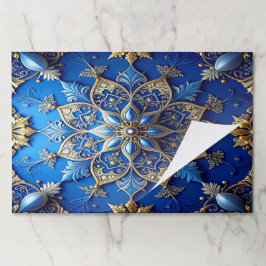 Blue Decorative Holiday Tearaway Placemat ペーパーパッド