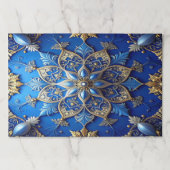 Blue Decorative Holiday Tearaway Placemat ペーパーパッド (正面)