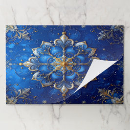 Blue Decorative Holiday Tearaway Placemat ペーパーパッド