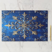 Blue Decorative Holiday Tearaway Placemat ペーパーパッド (インサイチュ)