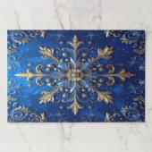 Blue Decorative Holiday Tearaway Placemat ペーパーパッド (正面)
