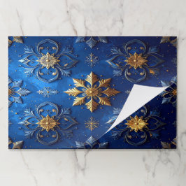 Blue Decorative Holiday Tearaway Placemat ペーパーパッド