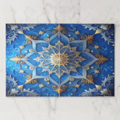 Blue Decorative Holiday Tearaway Placemat ペーパーパッド (正面)