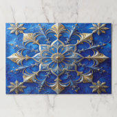 Blue Decorative Holiday Tearaway Placemat ペーパーパッド (正面)