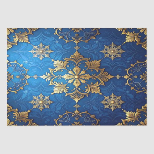 Blue Decorative Holiday Tissue Paper 薄葉紙 (正面)