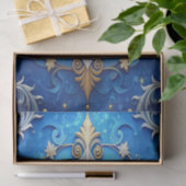 Blue Decorative Holiday Tissue Paper 薄葉紙 (ギフト)