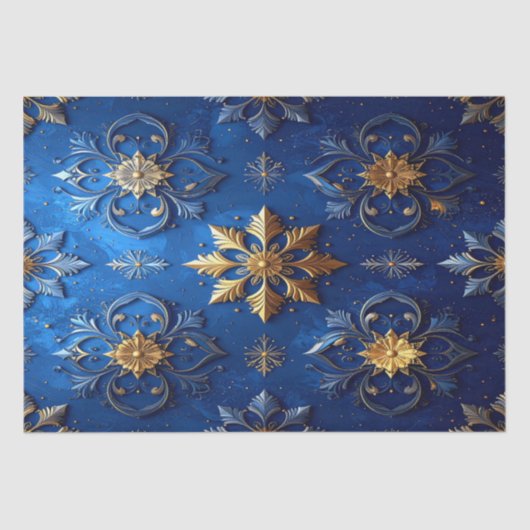 Blue Decorative Holiday Tissue Paper 薄葉紙 (正面)
