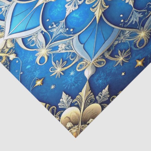 Blue Decorative Holiday Tissue Paper 薄葉紙 (詳細)