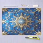 Blue Decorative Holiday Tissue Paper 薄葉紙 (クラフト)