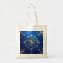 Blue Decorative Holiday Tote Bag トートバッグ