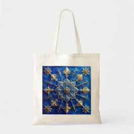 Blue Decorative Holiday Tote Bag トートバッグ