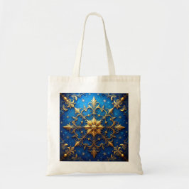 Blue Decorative Holiday Tote Bag トートバッグ