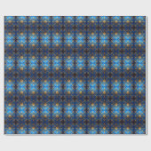 Blue Decorative Holiday Wrapping Paper ラッピングペーパー (フラット)