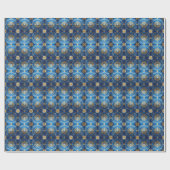 Blue Decorative Holiday Wrapping Paper ラッピングペーパー (フラット)