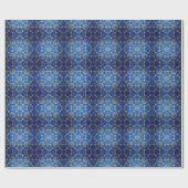 Blue Decorative Holiday Wrapping Paper ラッピングペーパー (フラット)