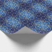 Blue Decorative Holiday Wrapping Paper ラッピングペーパー (角)