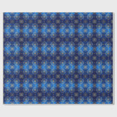 Blue Decorative Holiday Wrapping Paper ラッピングペーパー (フラット)