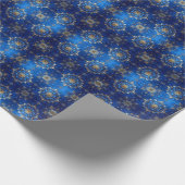 Blue Decorative Holiday Wrapping Paper ラッピングペーパー (角)