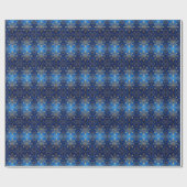Blue Decorative Holiday Wrapping Paper ラッピングペーパー (フラット)