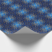 Blue Decorative Holiday Wrapping Paper ラッピングペーパー (角)